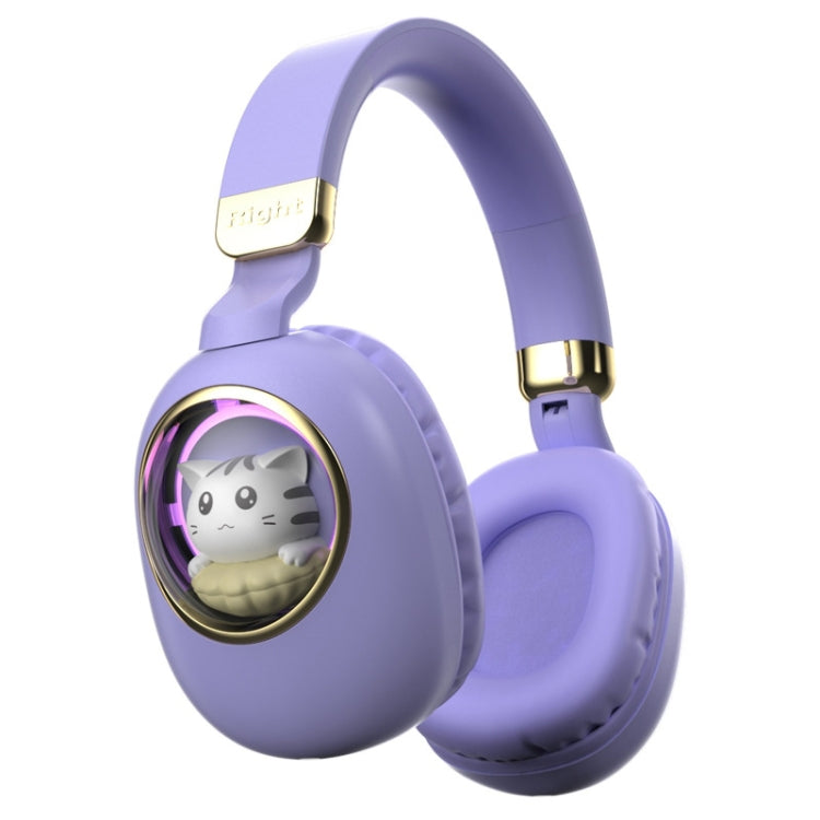 B4 RGB Cartoon Stereo Headset Wireless Bluetooth Headphones (Purple) - Headset & Headphone by PMC Jewellery | Online Shopping South Africa | PMC Jewellery