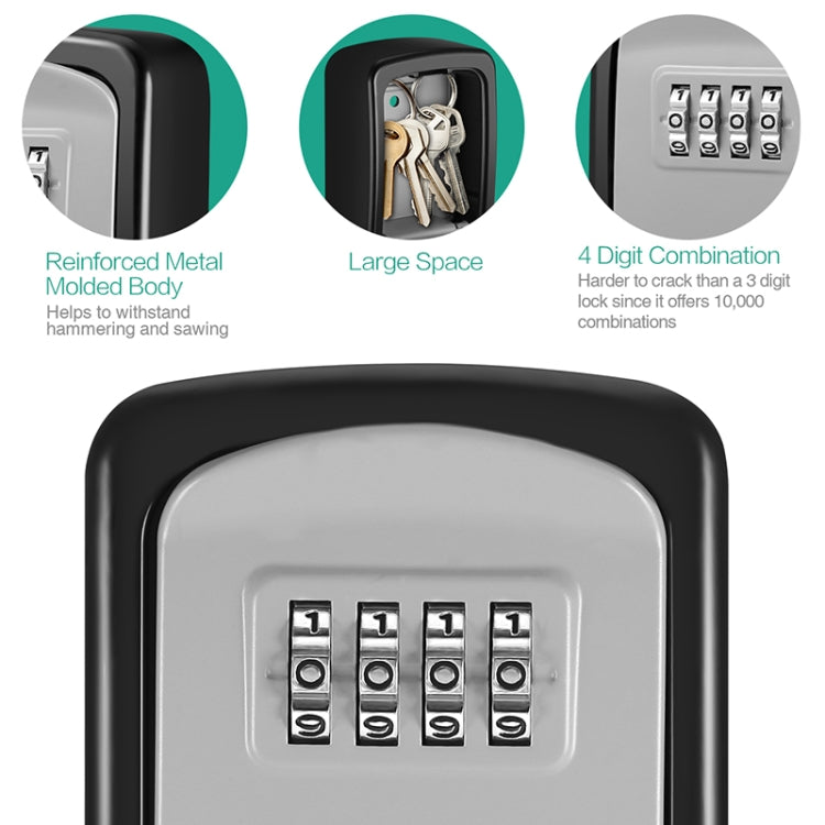 G9 4-digit Password Aluminum Alloy Key Storage Box(Gold) - Safety Box by PMC TechLife | Online Shopping South Africa | PMC TechLife