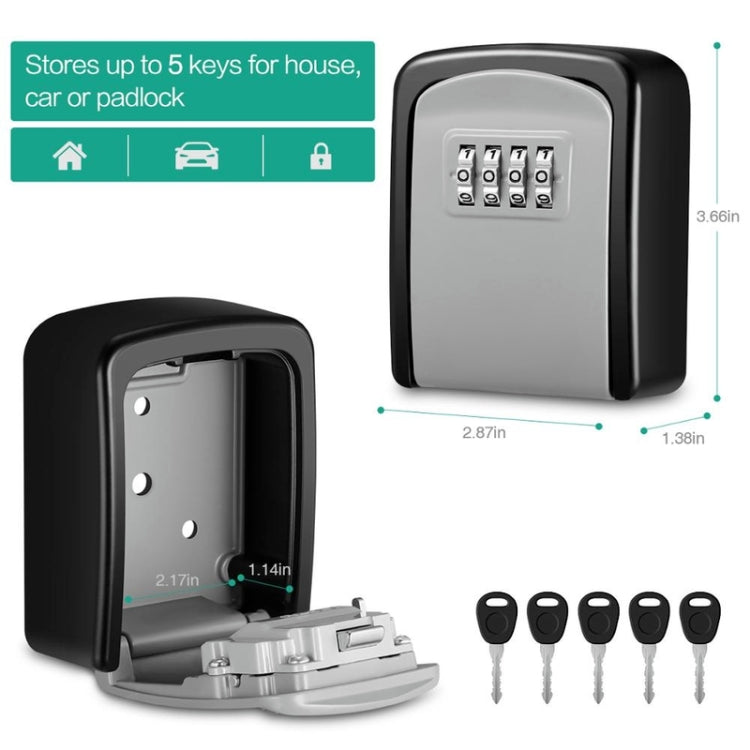 G9 4-digit Password Aluminum Alloy Key Storage Box(Gold) - Safety Box by PMC TechLife | Online Shopping South Africa | PMC TechLife
