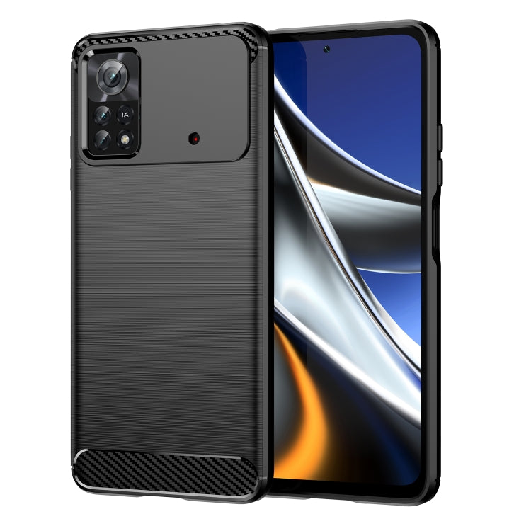 For Xiaomi Poco X4 Pro 5G Brushed Texture Carbon Fiber TPU Phone Case(Black) - free shipping - PMC TechLife - Order now!