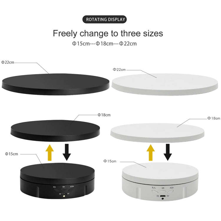 3 in 1 Electric Rotating Display Stand Turntable(Black) - free shipping - PMC TechLife - Order now!