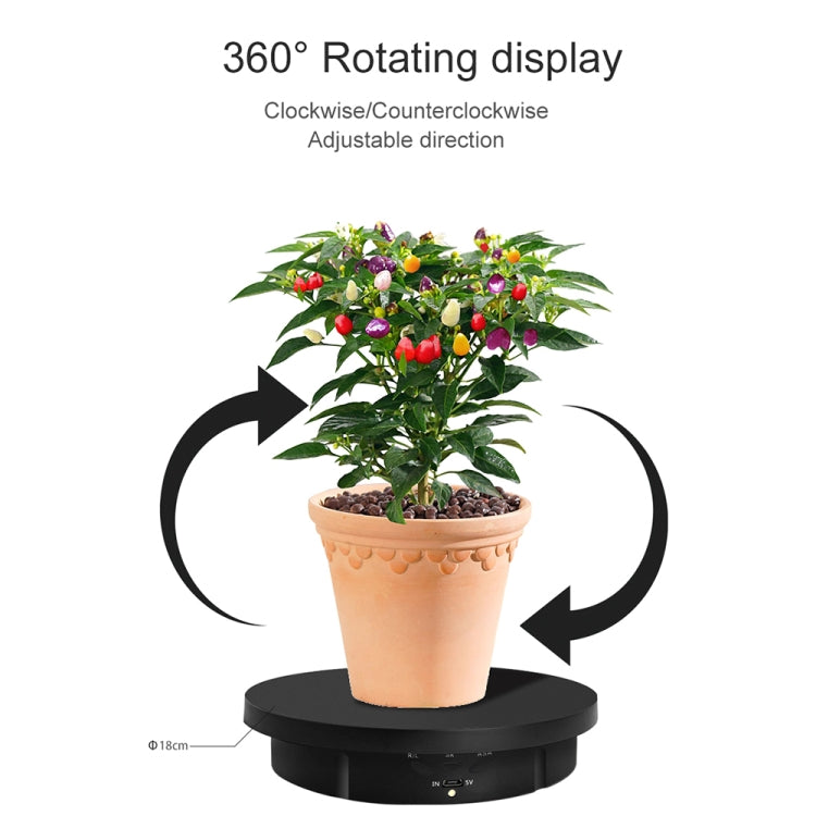 3 in 1 Electric Rotating Display Stand Turntable(Black) - free shipping - PMC TechLife - Order now!