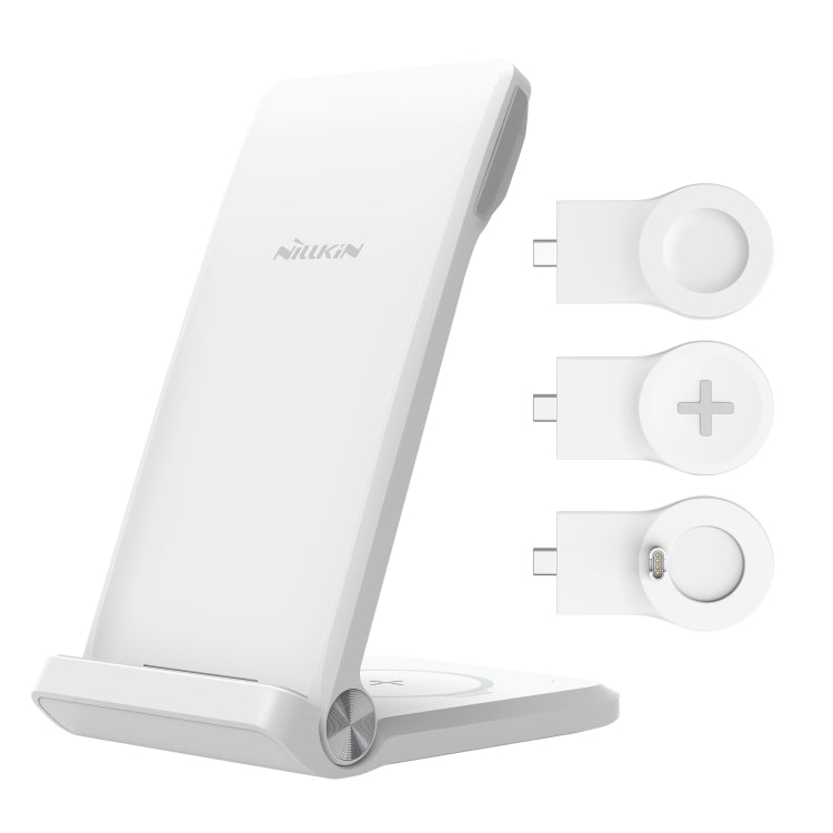 NILLKIN NKT12 3-in-1 Wireless Charger with Samsung Watch Charger, Plug Type:US Plug(White) - Wireless Charger by NILLKIN | Online Shopping South Africa | PMC Jewellery