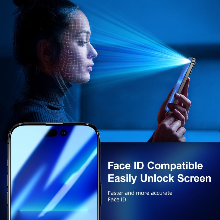 For iPhone 14 Pro JOYROOM 2.5D Screen Printing Full Screen Black Edge Privacy Tempered Glass Film - iPhone 14 Pro Tempered Glass by JOYROOM | Online Shopping South Africa | PMC TechLife