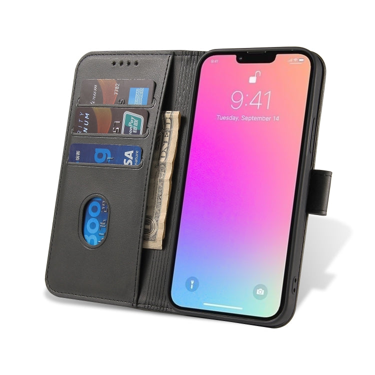 For iPhone 14 Pro Calf Texture Buckle Flip Leather Phone Case(Black) - iPhone 14 Pro Cases by PMC TechLife | Online Shopping South Africa | PMC TechLife | Buy Now Pay Later Mobicred