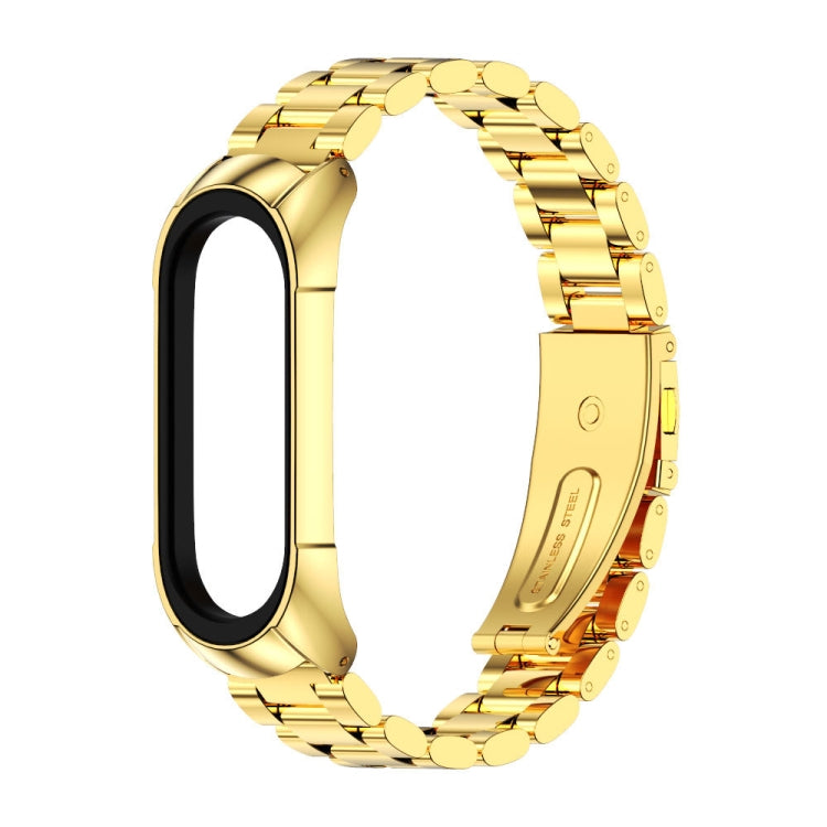 For Xiaomi Mi Band 6 / 6 NFC MIJOBS TF2 Tri-Bead Stainless Steel Watch Band(Gold) - free shipping - PMC TechLife - Order now!