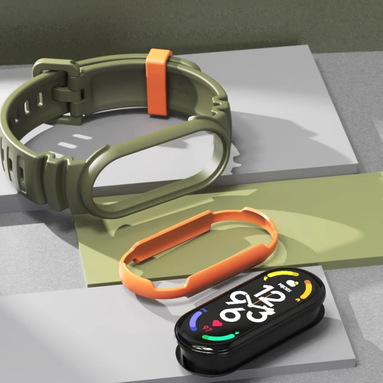 For Xiaomi Mi Band 5 / 6 / 7 MIJOBS GS Unibody Two-color Watch Band(Black Warm Grey) - Watch Bands by MIJOBS | Online Shopping South Africa | PMC TechLife | Buy Now Pay Later Mobicred