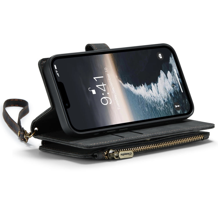 For iPhone 14 CaseMe C30 Multifunctional Phone Leather Case (Black) - iPhone 14 Cases by CaseMe | Online Shopping South Africa | PMC TechLife | Buy Now Pay Later Mobicred