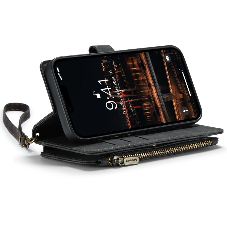 For iPhone 14 Plus CaseMe C30 Multifunctional Phone Leather Case (Black) - iPhone 14 Plus Cases by CaseMe | Online Shopping South Africa | PMC TechLife | Buy Now Pay Later Mobicred
