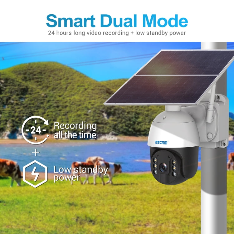 ESCAM QF624 3MP HD IP66 Waterproof WiFi Solar Panel PT IP Camera without Battery - free shipping - PMC TechLife - Order now!