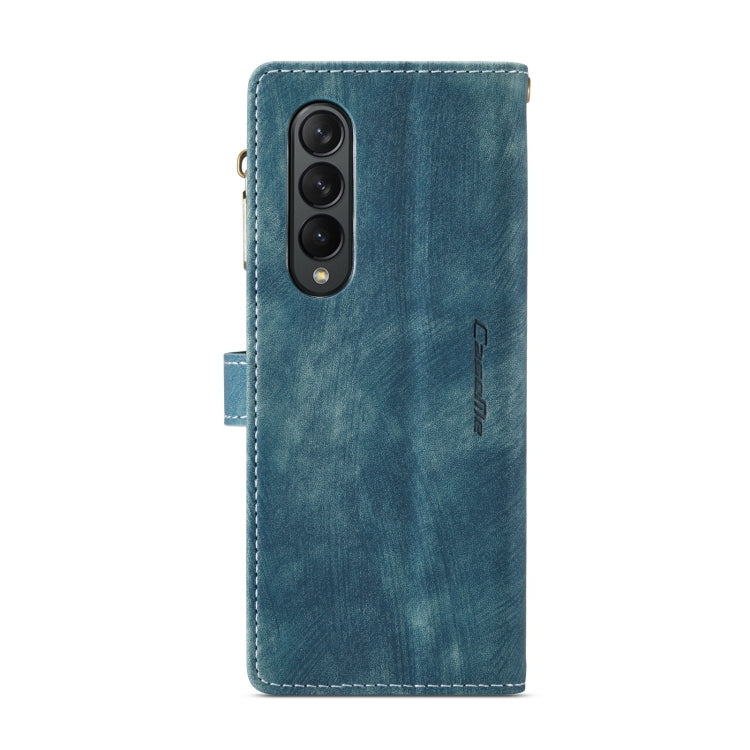 For Samsung Galaxy Z Fold4 5G CaseMe C30 Multifunctional Card Slots Zipper Phone Leather Phone Case(Blue) - free shipping - PMC TechLife - Order now!