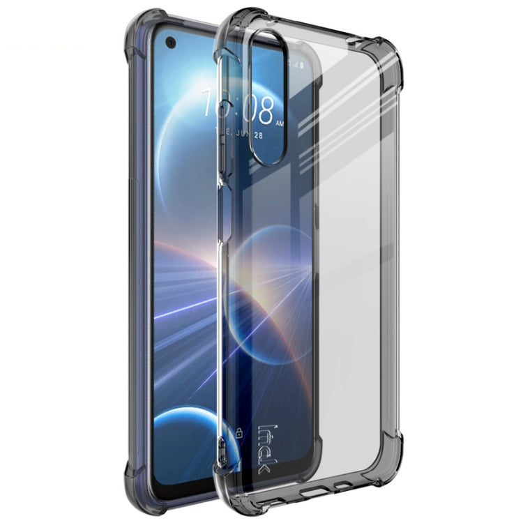 For HTC Desire 22 Pro 5G imak All-inclusive Shockproof Airbag TPU Case (Transparent Black) - free shipping - PMC TechLife - Order now!