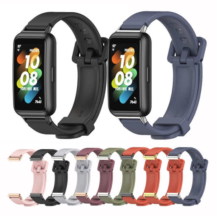For Huawei Band 7 / 7 NFC MIJOBS Breathable Silicone Watch Band(Black) - Watch Bands by MIJOBS | Online Shopping South Africa | PMC TechLife | Buy Now Pay Later Mobicred