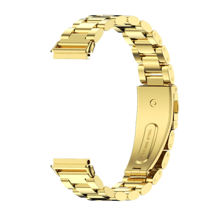 For Huawei Band 7 / 7 NFC MIJOBS Three-Bead Metal Stainless Steel Watch Band(Gold) - free shipping - PMC TechLife - Order now!