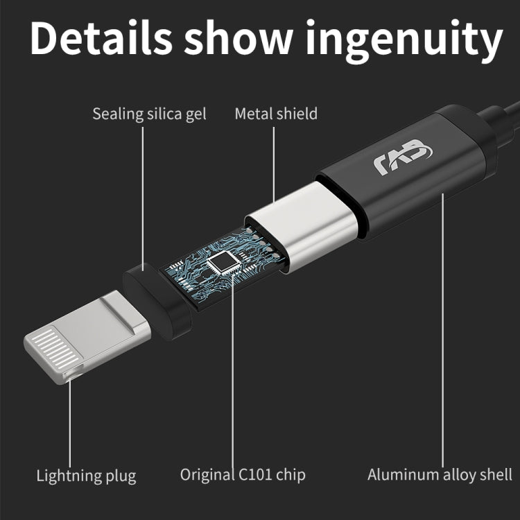 CVJ CM1 8 Pin Male to 3.5mm Female Earphone Audio Adapter(White) - free shipping - PMC TechLife - Order now!