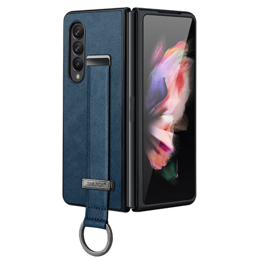 For Samsung Galaxy Z Fold4 SULADA Cool Series PC + Leather Texture Skin Feel Shockproof Phone Case(Blue) - Galaxy Z Fold4 5G Cases by SULADA | Online Shopping South Africa | PMC Jewellery