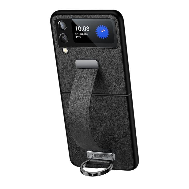 For Samsung Galaxy Z Flip4 SULADA Cool Series PC + Leather Texture Skin Feel Shockproof Phone Case(Black) - Galaxy Z Flip4 5G Cases by SULADA | Online Shopping South Africa | PMC Jewellery