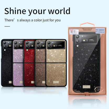 For Samsung Galaxy Z Flip4 SULADA Shockproof TPU + Handmade Leather Phone Case(Black) - Galaxy Z Flip4 5G Cases by SULADA | Online Shopping South Africa | PMC Jewellery