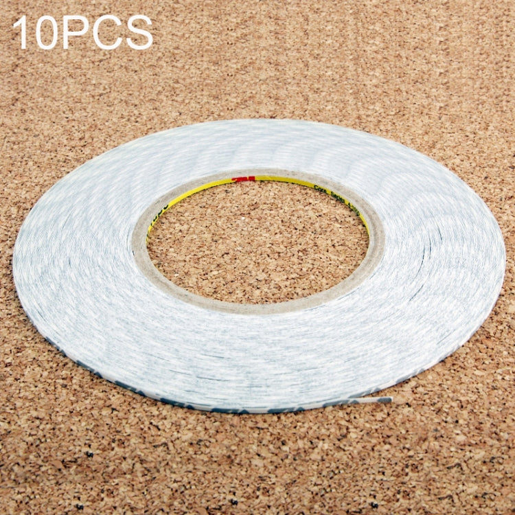 10 PCS 2mm Double Sided Adhesive Sticker Tape for Phone Touch Panel Repair, Length: 50m(White) - Adhesive Sticker by PMC Jewellery | Online Shopping South Africa | PMC Jewellery