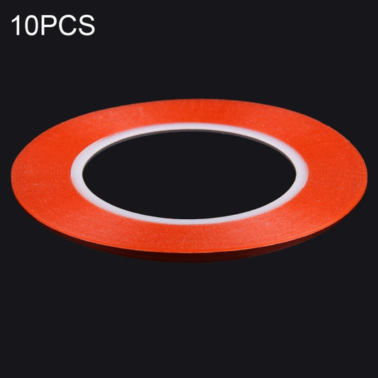 10 PCS 1mm Width Double Sided Adhesive Sticker Tape, Length: 25m(Red) - Adhesive Sticker by PMC Jewellery | Online Shopping South Africa | PMC Jewellery