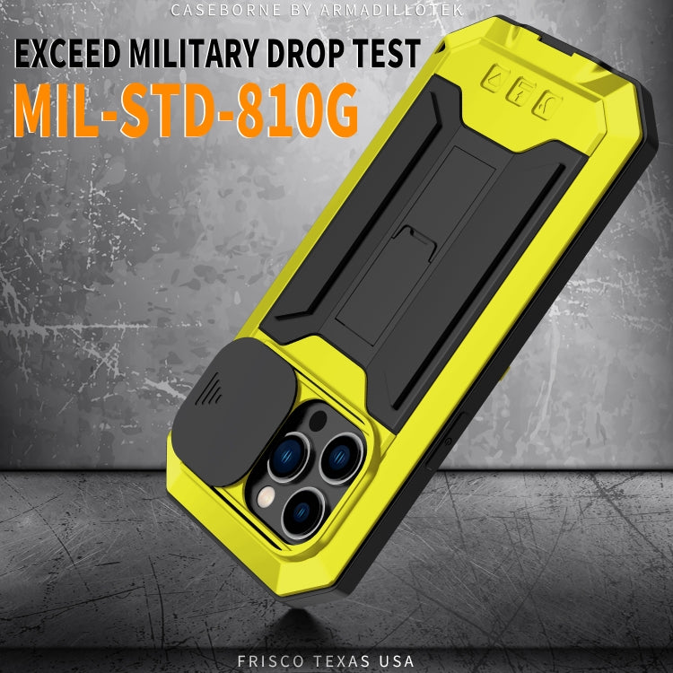 For iPhone 14 Pro Max R-JUST Shockproof Life Waterproof Dust-proof Case (Yellow) - free shipping - PMC TechLife - Order now!