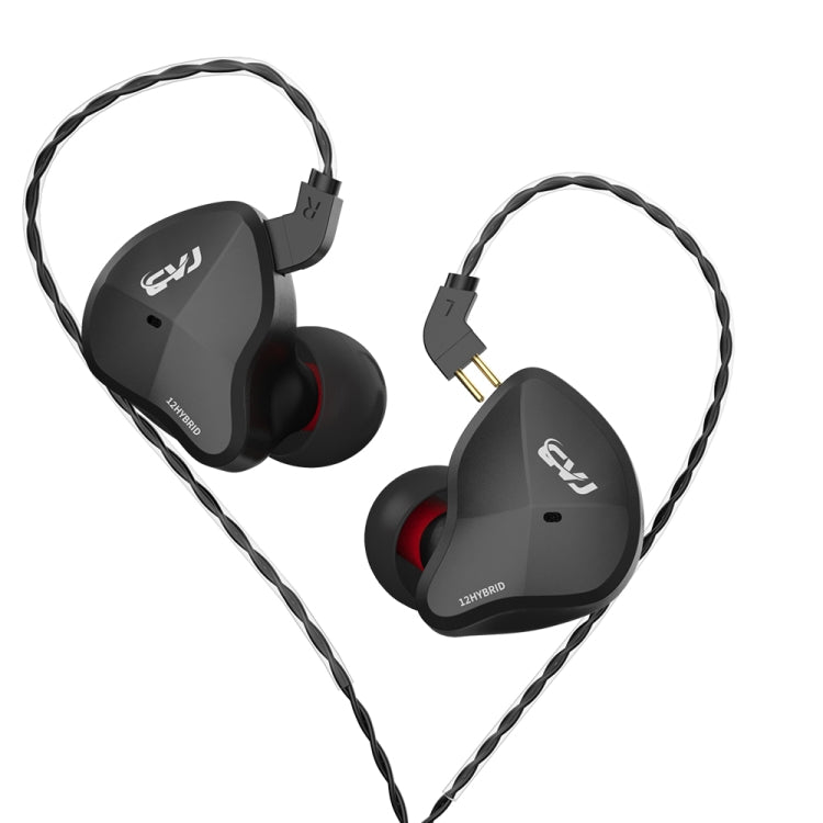 CVJ-CSN In-Ear Dual Magnetic Circuit Dynamic HIFI Wired Earphone, Style:Without Mic(Black) - free shipping - PMC TechLife - Order now!