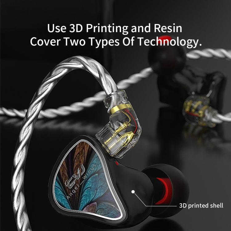 CVJ Angel Wings Hybrid Technology HiFi Music Wired Earphone No Mic - In Ear Wired Earphone by CVJ | Online Shopping South Africa | PMC TechLife | Buy Now Pay Later Mobicred