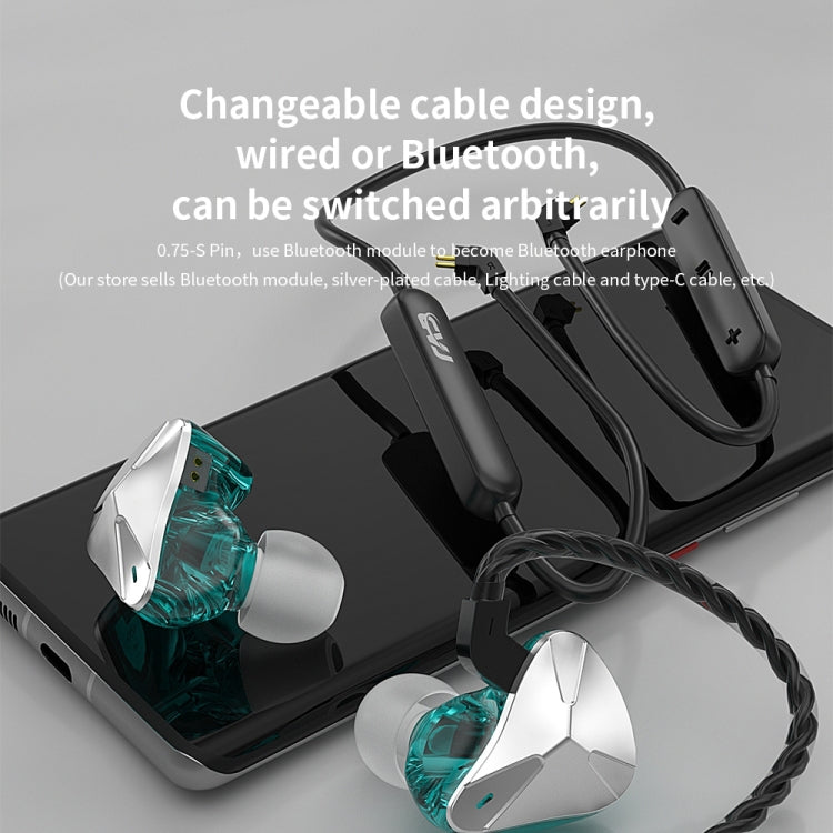 CVJ Demon Double Dynamic Coil HiFi Music Wired Earphone No Mic(Silver) - free shipping - PMC TechLife - Order now!