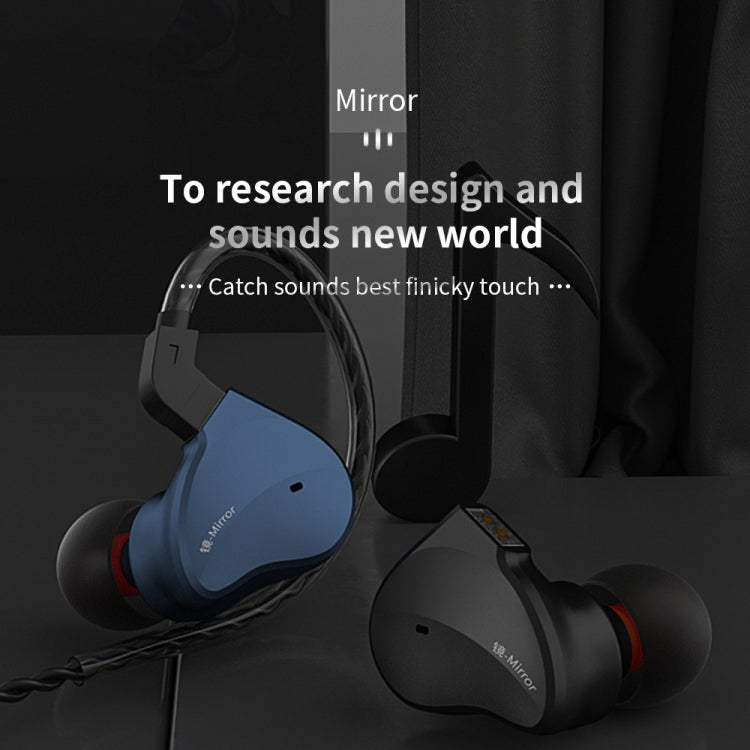 CVJ Mirror Hybrid Technology HiFi Music Wired Earphone With Mic(Blue) - free shipping - PMC TechLife - Order now!