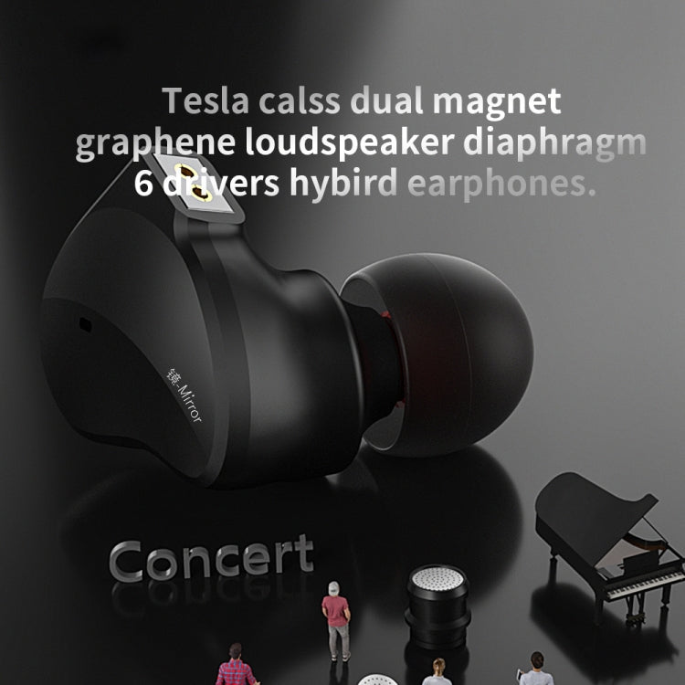CVJ Mirror Hybrid Technology HiFi Music Wired Earphone With Mic(Blue) - free shipping - PMC TechLife - Order now!