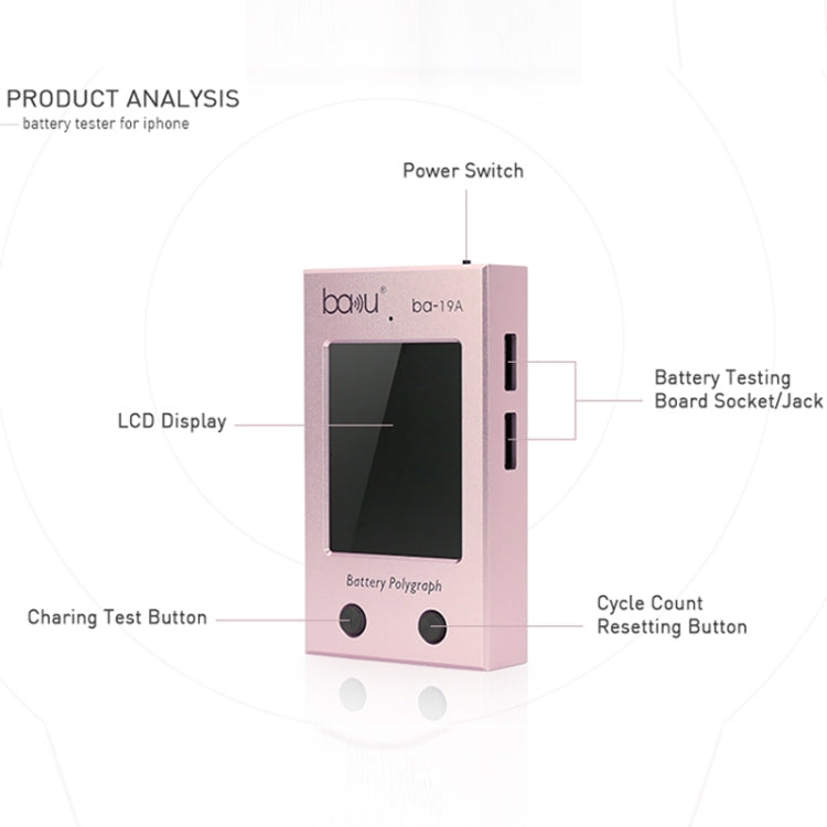 BAKU BA-19A Battery Polygraph for iPhone Battery(Rose Gold) - free shipping - PMC TechLife - Order now!