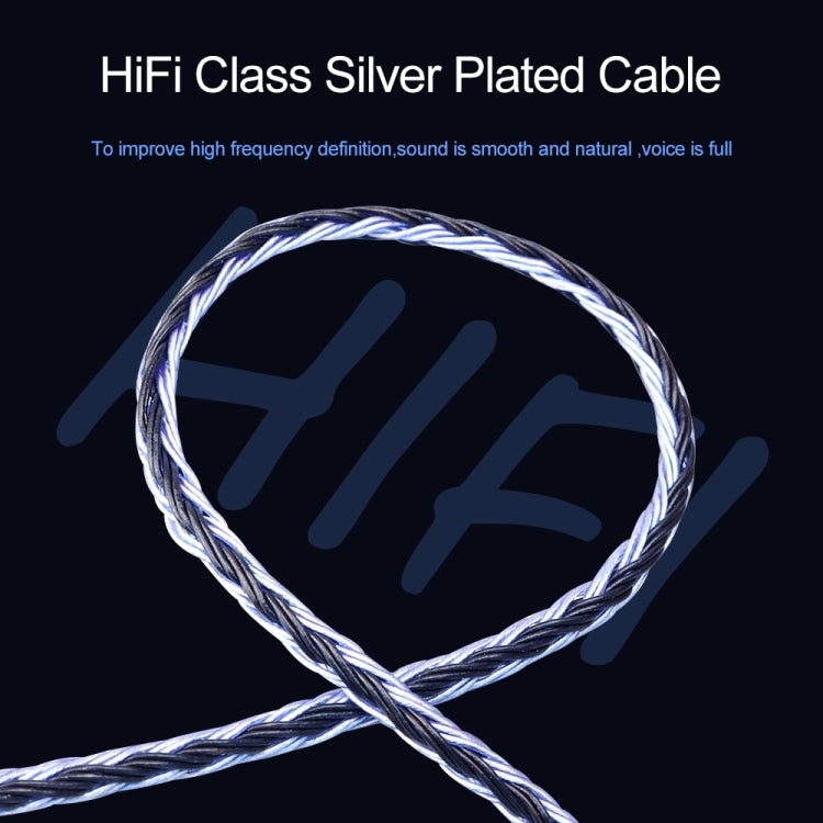 CVJ V3 1.2m 16 Cores Silver-plated 3.5mm Earphone Cable, Style:MMCX(Silver) - Cable & Splitter by CVJ | Online Shopping South Africa | PMC TechLife | Buy Now Pay Later Mobicred
