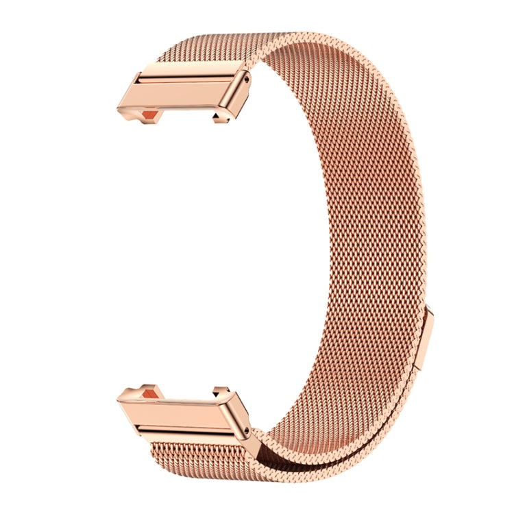 For Xiaomi Mi Band 7 Pro Mijobs Milan Magnetic Stainless Steel Watch Band(Rose Gold) - Watch Bands by MIJOBS | Online Shopping South Africa | PMC TechLife | Buy Now Pay Later Mobicred