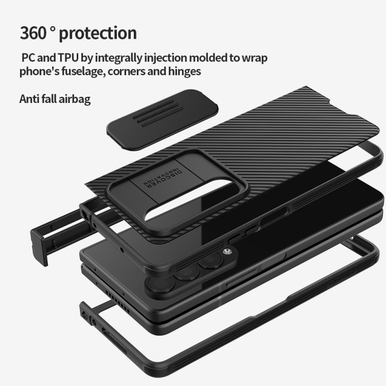 For Samsung Galaxy Z Fold4 NILLKIN Black Mirror Pro Series Camshield PC Phone Case, Simple Set(Black) - Galaxy Z Fold4 5G Cases by NILLKIN | Online Shopping South Africa | PMC Jewellery