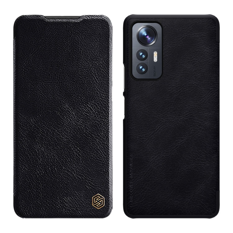 For Xiaomi 12 Lite NILLKIN QIN Series Crazy Horse Texture Leather Phone Case(Black) - Xiaomi Cases by NILLKIN | Online Shopping South Africa | PMC Jewellery