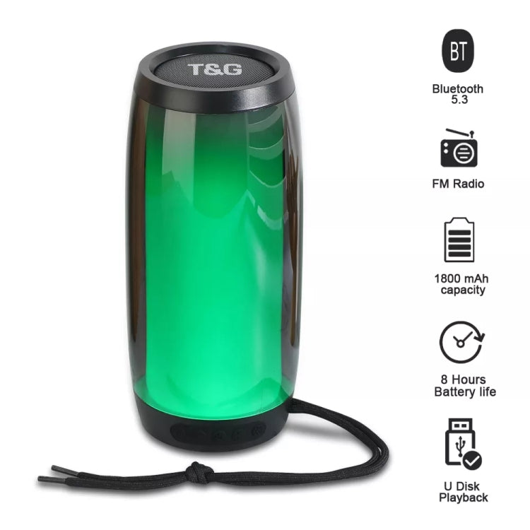 T&G TG335 1800mAh Portable Color LED Wireless Bluetooth Speaker(Red) - Desktop Speaker by T&G | Online Shopping South Africa | PMC TechLife | Buy Now Pay Later Mobicred