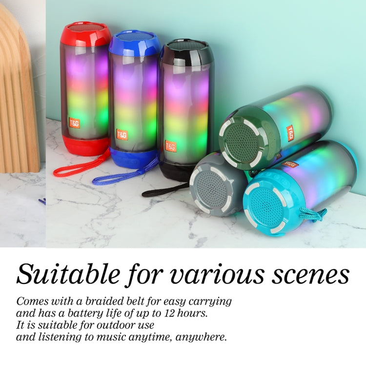 T&G TG643 Portable LED Light Waterproof Subwoofer Wireless Bluetooth Speaker(Light Blue) - Waterproof Speaker by T&G | Online Shopping South Africa | PMC TechLife | Buy Now Pay Later Mobicred