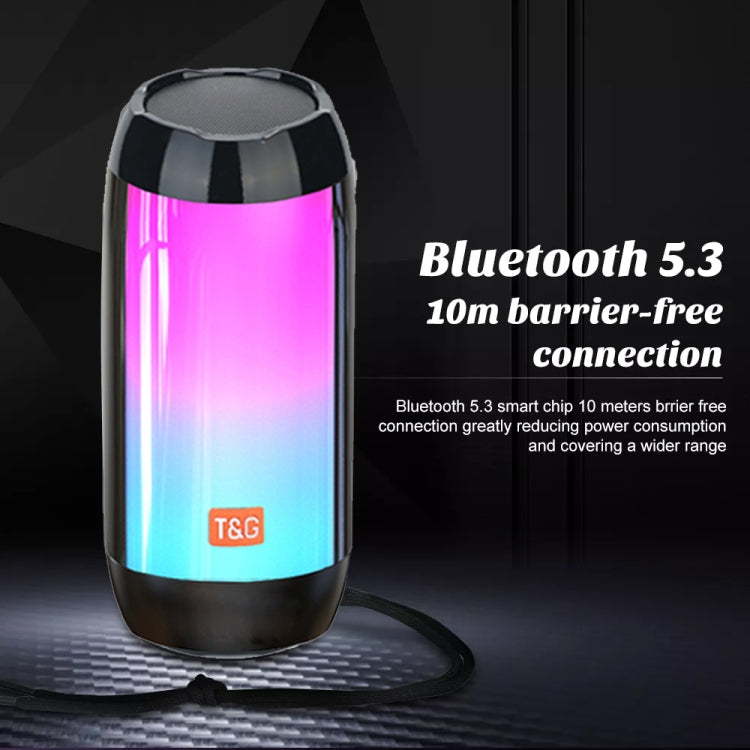 T&G TG643 Portable LED Light Waterproof Subwoofer Wireless Bluetooth Speaker(Black) - Waterproof Speaker by T&G | Online Shopping South Africa | PMC Jewellery