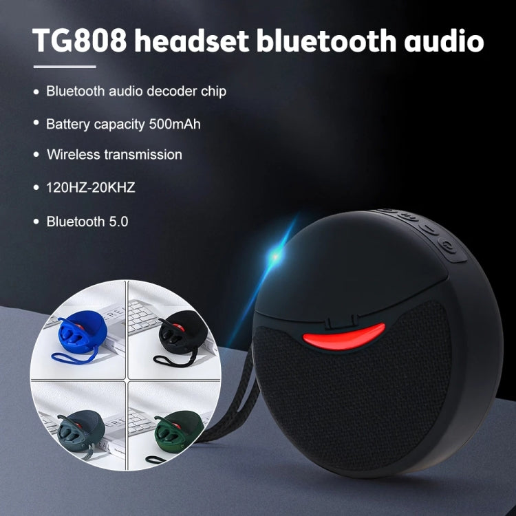 T&G TG808 2 in 1 Mini Wireless Bluetooth Speaker Wireless Headphones(Blue) - Mini Speaker by T&G | Online Shopping South Africa | PMC TechLife | Buy Now Pay Later Mobicred