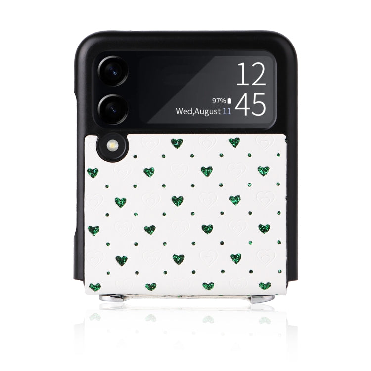 For Samsung Galaxy Z Flip3 5G Colorful Love Lanyard Phone Case(Green) - Galaxy Phone Cases by PMC TechLife | Online Shopping South Africa | PMC TechLife | Buy Now Pay Later Mobicred
