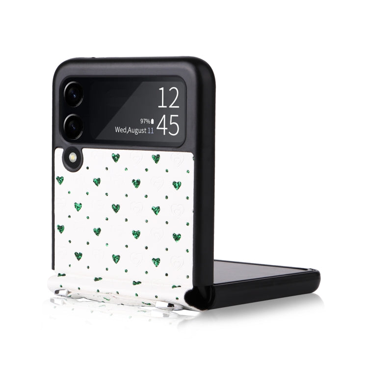 For Samsung Galaxy Z Flip3 5G Colorful Love Lanyard Phone Case(Green) - Galaxy Phone Cases by PMC TechLife | Online Shopping South Africa | PMC TechLife | Buy Now Pay Later Mobicred