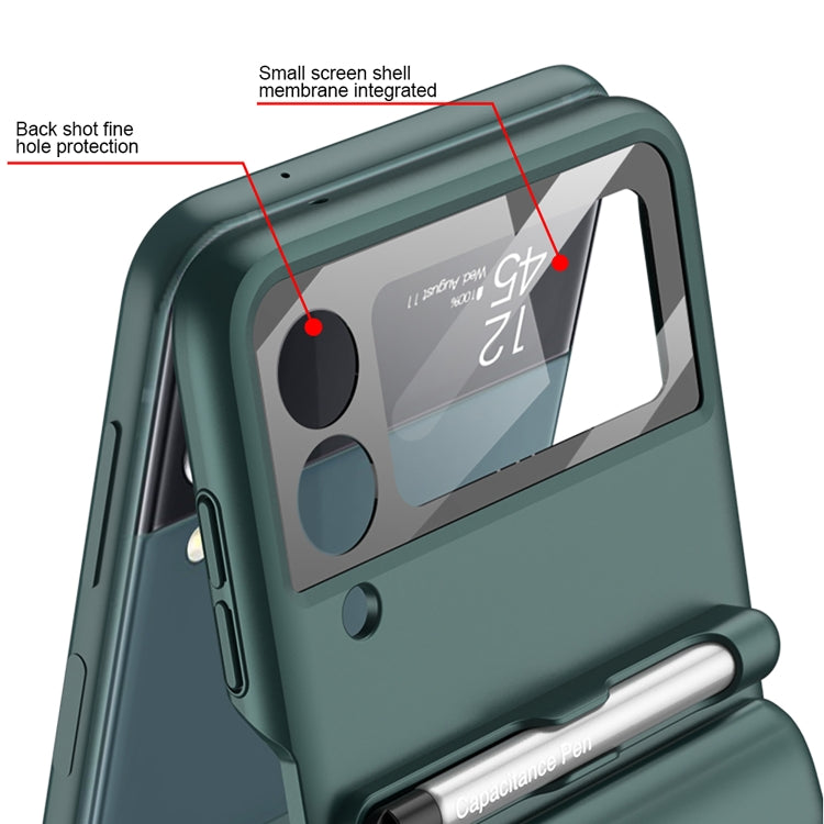 For Samsung Galaxy Z Flip4 GKK Magnetic Full Coverage Phone Flip Case with Pen(Black) - Galaxy Z Flip4 5G Cases by GKK | Online Shopping South Africa | PMC TechLife | Buy Now Pay Later Mobicred