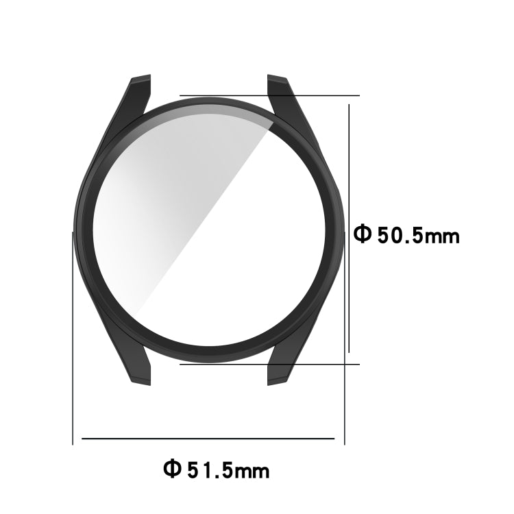 For Huawei Watch3 Pro New PC + Tempered Glass Integrated Protective Watch Case(Transparent White) - Watch Cases by PMC TechLife | Online Shopping South Africa | PMC TechLife | Buy Now Pay Later Mobicred