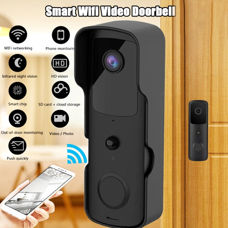 T30 Tuya Smart WIFI Video Doorbell Support Two-way Intercom & Night Vision(Black) - Video DoorBell by PMC Jewellery | Online Shopping South Africa | PMC Jewellery