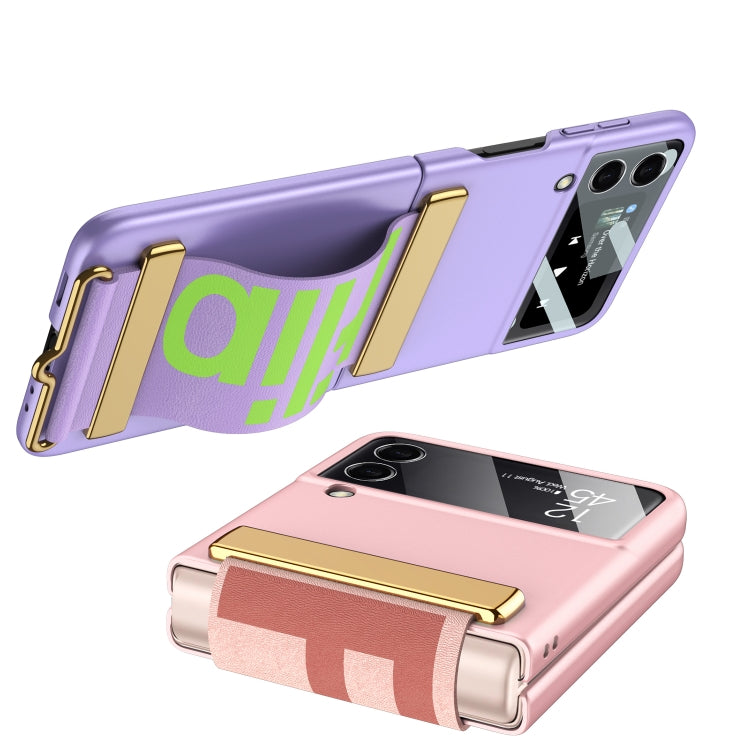For Samsung Galaxy Z Flip4 GKK Ultra-thin Full Coverage Phone Flip Case with Wristband(Green) - free shipping - PMC TechLife - Order now!