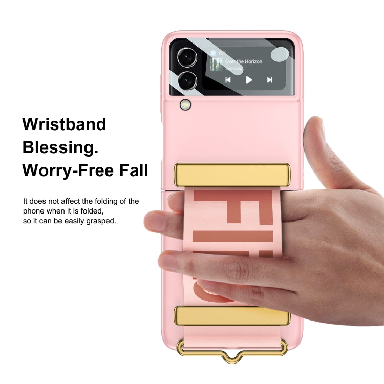 For Samsung Galaxy Z Flip4 GKK Ultra-thin Full Coverage Phone Flip Case with Wristband(Green) - free shipping - PMC TechLife - Order now!