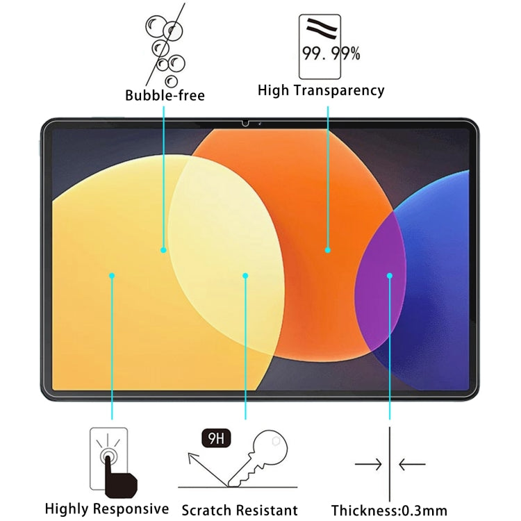 25 PCS 9H 0.3mm Explosion-proof Tempered Glass Film For Xiaomi Pad 5 Pro 12.4 - Mi Pad 5 Pro 12.4 Tempered Glass by PMC TechLife | Online Shopping South Africa | PMC TechLife