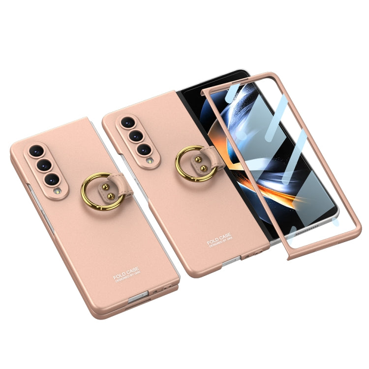 For Samsung Galaxy Z Fold4 GKK Ultra-thin PC Full Coverage Phone Case with Ring Holder(Gold) - Galaxy Z Fold4 5G Cases by GKK | Online Shopping South Africa | PMC Jewellery