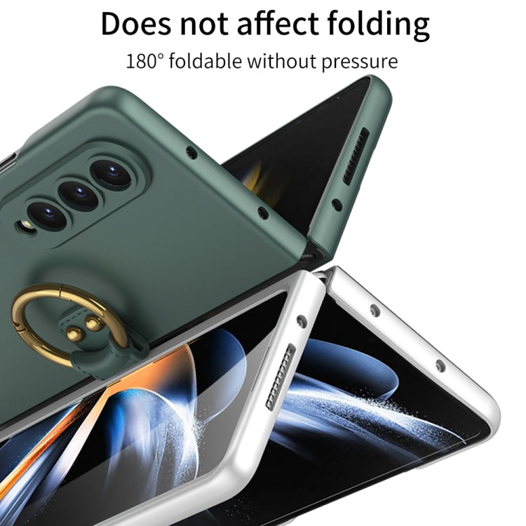 For Samsung Galaxy Z Fold4 GKK Ultra-thin PC Full Coverage Phone Case with Ring Holder(Dark Green) - Galaxy Z Fold4 5G Cases by GKK | Online Shopping South Africa | PMC Jewellery