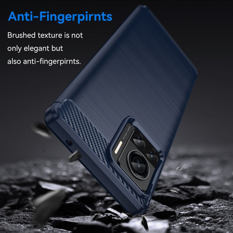 For Motorola Moto X30 Pro/Edge 30 Ultra Brushed Texture Carbon Fiber TPU Phone Case(Blue) - free shipping - PMC TechLife - Order now!